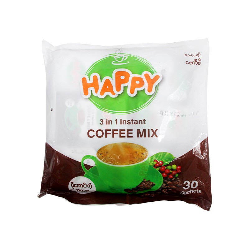 Happy 3 in 1 Instant Coffee Mix 22g x 30pcs