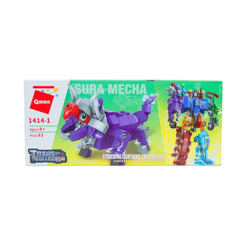 Qman Stricking Lightning-Triceraptors 1414 (Ages 6+)