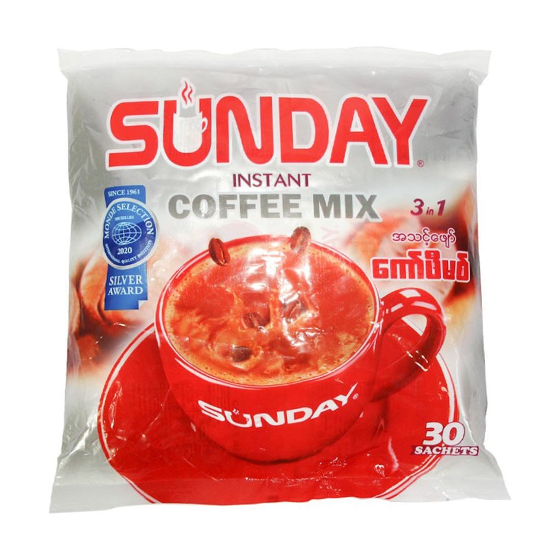 Sunday 3 in 1 Instant Coffee Mix 30pcs