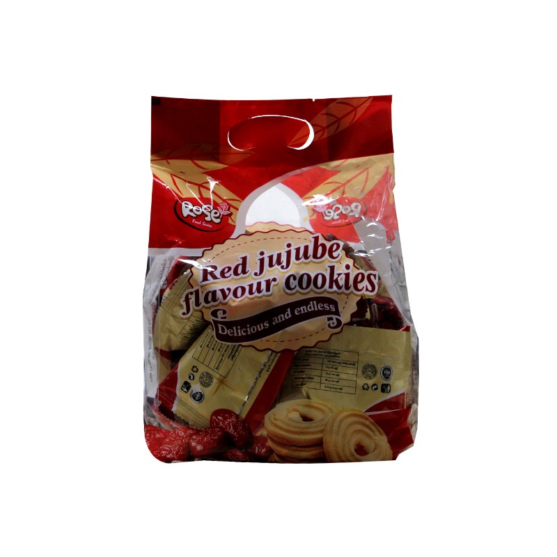 Rose Red Jujube Flavour Cookies 220g