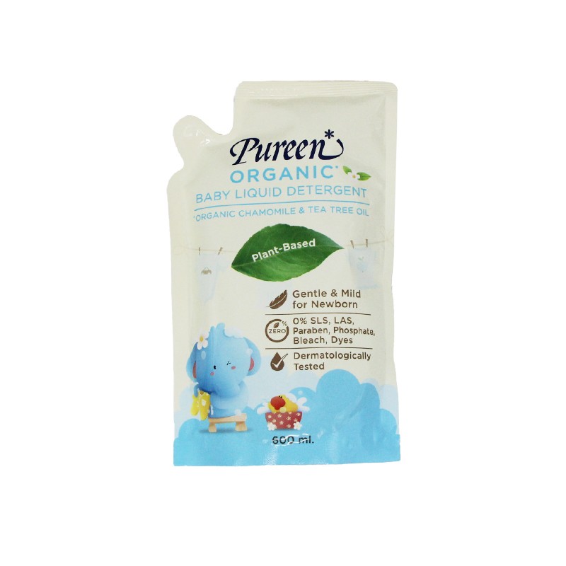 Pureen Organic Baby Liquid Detergent 600ml (Refill)