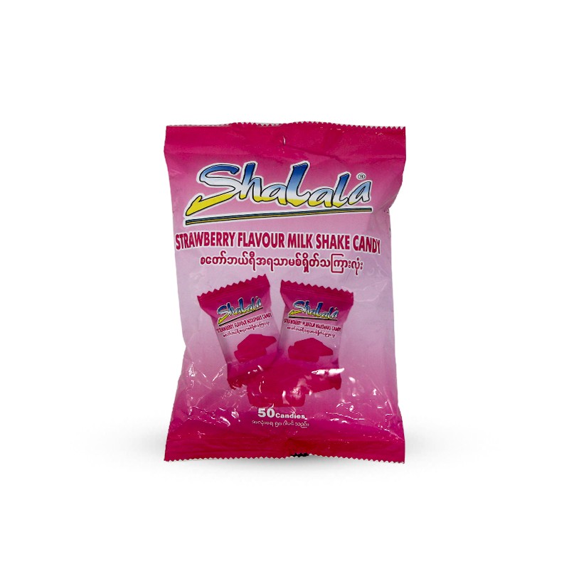 Shalala Strawberry Flavour Milk Shake Candy 3g x 50pcs