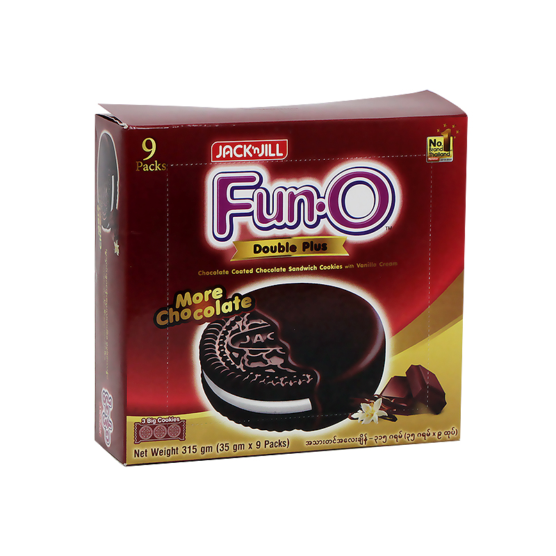 Fun O Double Plus Chocolate Sandwich Cookies 315g 