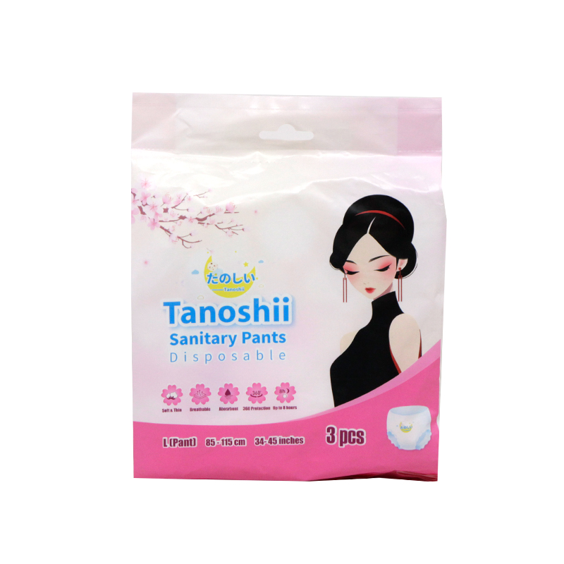Tanoshii Disposable Sanitary Pants 3pcs (L Size)