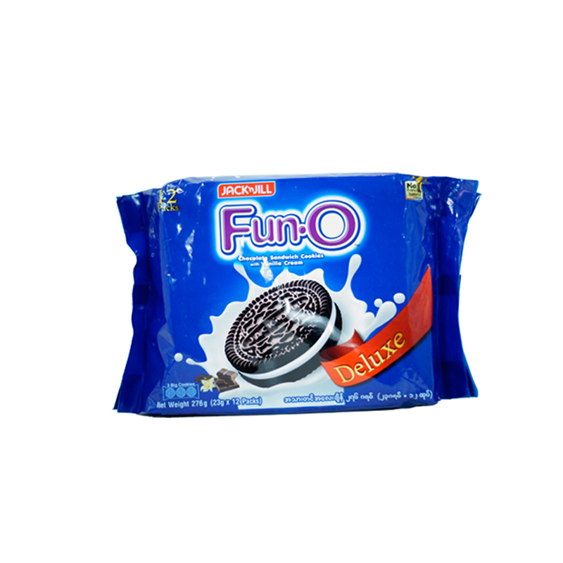 Fun.O Choco Vanilla Sandwich Cookies Cream 276g 