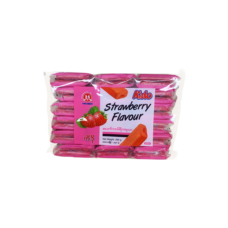 Kido Strawberry Flavour Rice Cracker 340g 