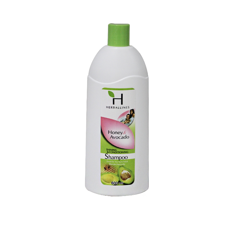 Herballines Honey & Avocado Shampoo 600ml