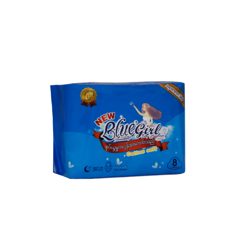 Blue Girl  Cotton Night Pad 290mm(8pcs)