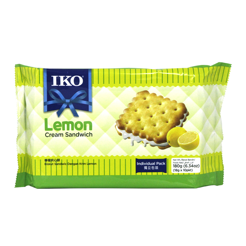 IKO Lemon Cream Sandwich Biscuit 180g 