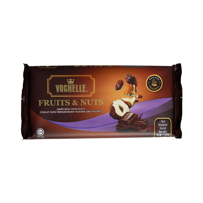 Vochelle Fruit & Nuts Dairy Milk Chocolate 140g 