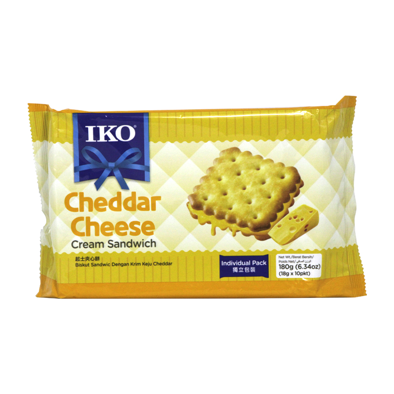 IKO Cheddar Cheese Cream Sandwich Biscuit 180g 