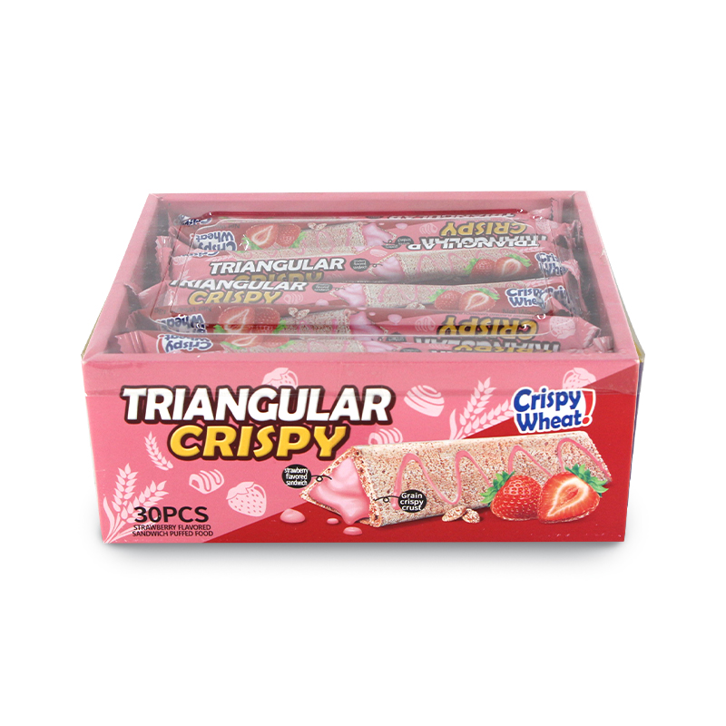 Triangular Crisps Triangular Crispy Strawberry Flavored 30pcs