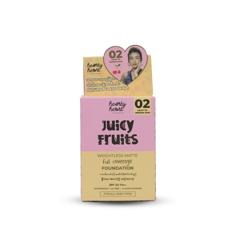 Hearty Heart Juicy Fruits Foundation (02 Medium Skin) 20ml