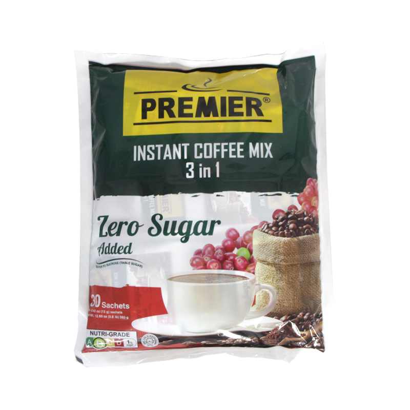 Premier 3 in 1 Instant Coffee Mix Zero Sugar 30pcs