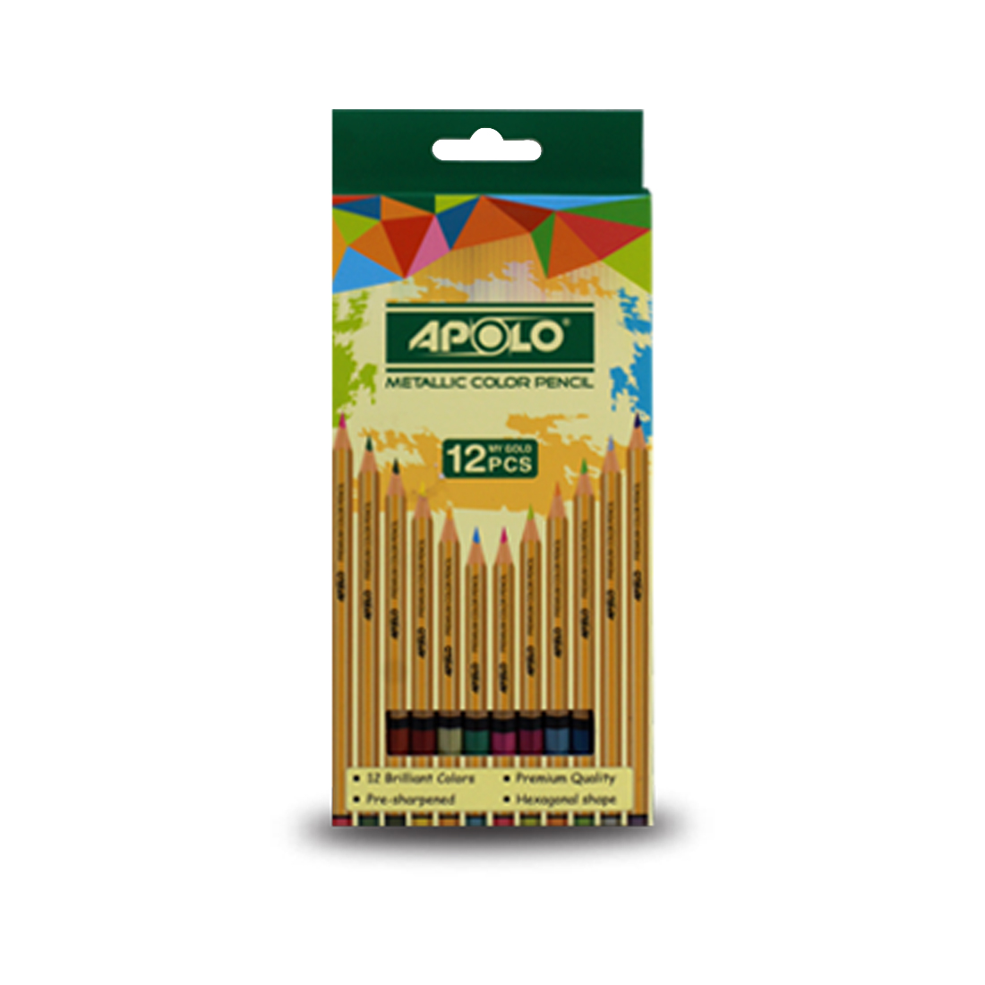 Apolo Metallic Color Pencil  12pcs