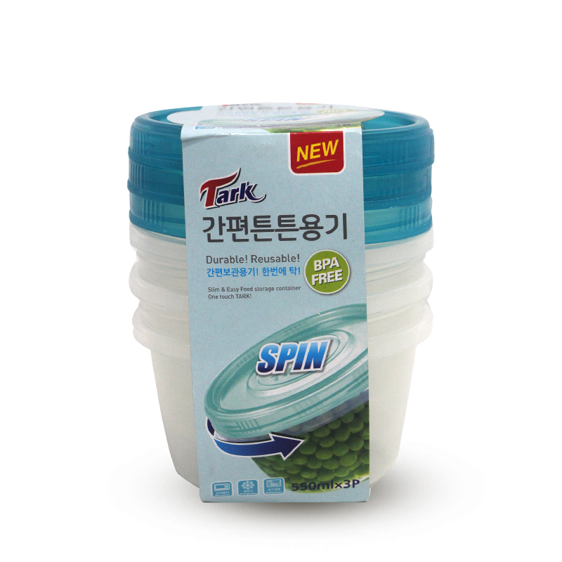 Tark Plastic Container 550ml*3pcs
