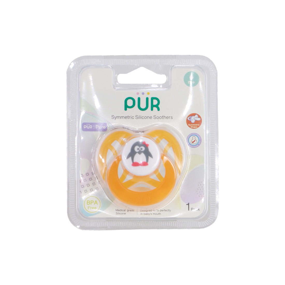 PUR Symmetric Silicone Soothers