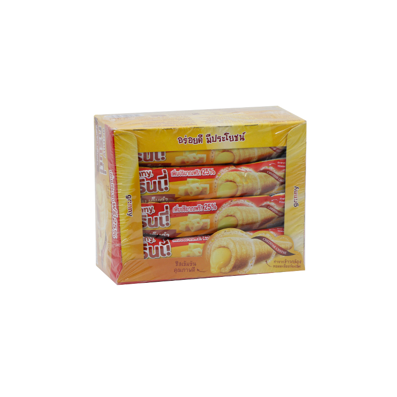 Grinny Chedder Cheese Coated Snack Filled With Cheese Cream Wafer 180g 