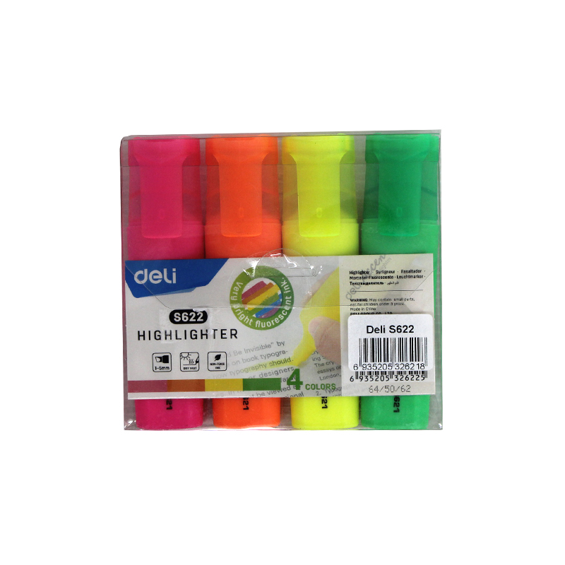 Deli Highlighter S622 4pcs