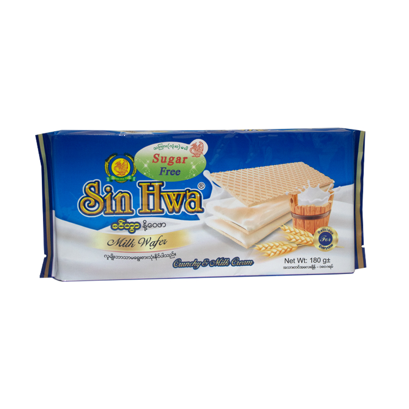 Sin Hwa Milk Wafer 180g (Suger Free)
