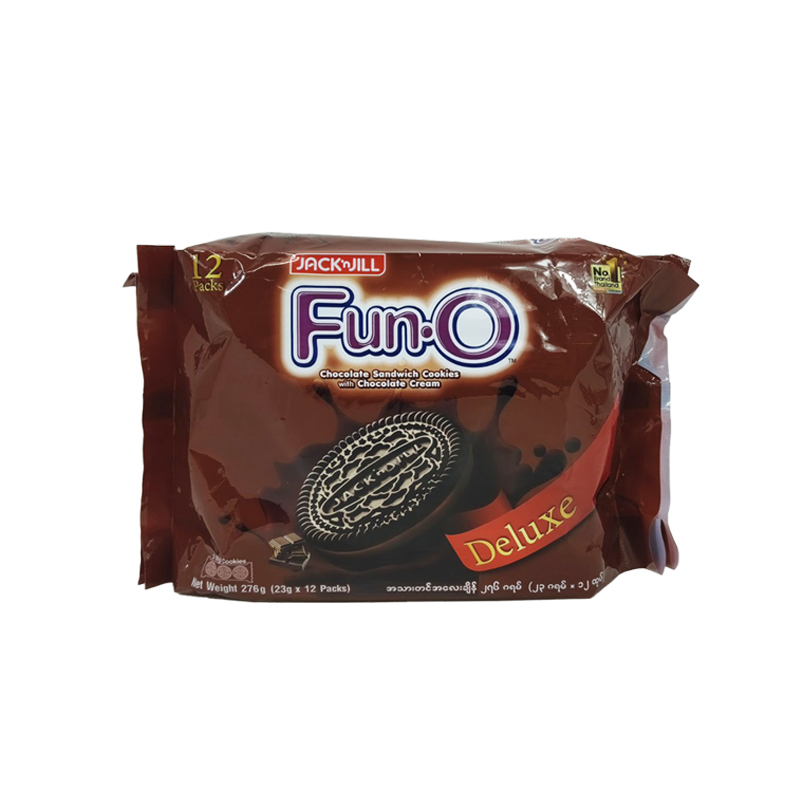 Fun-O Chocolate Sandwich Cookies 12packs