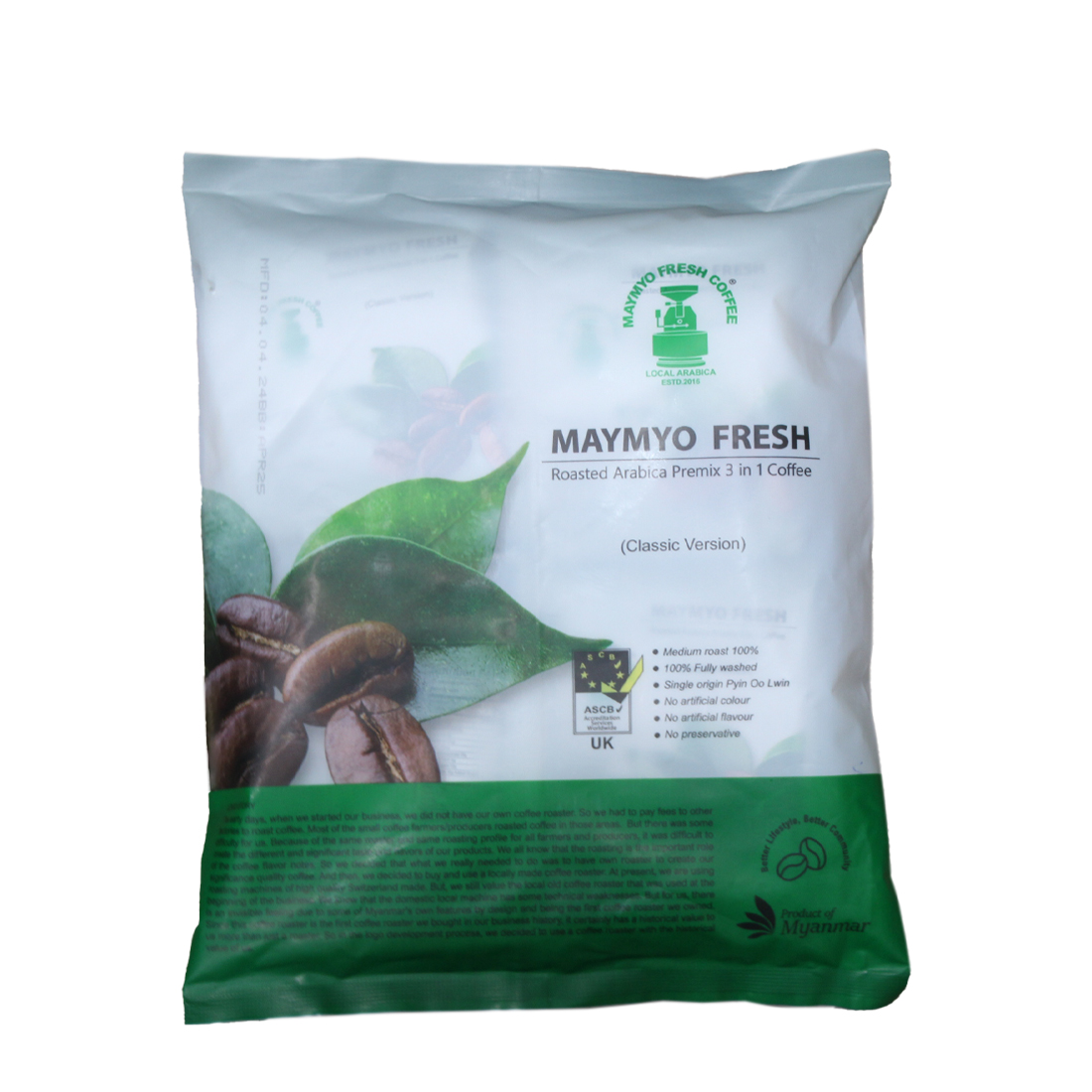 Maymyo Fresh Roasted Arabica Premix 3 in 1 Coffee 20pcs (Classic Version)