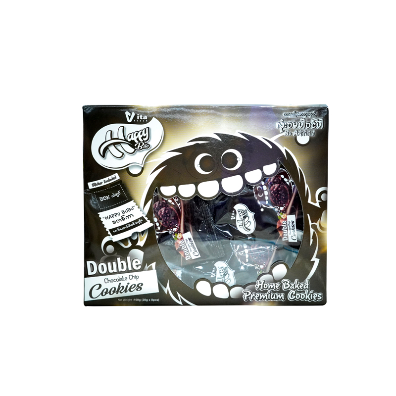 Happy Bite Double Chocolate Cookies 160g 