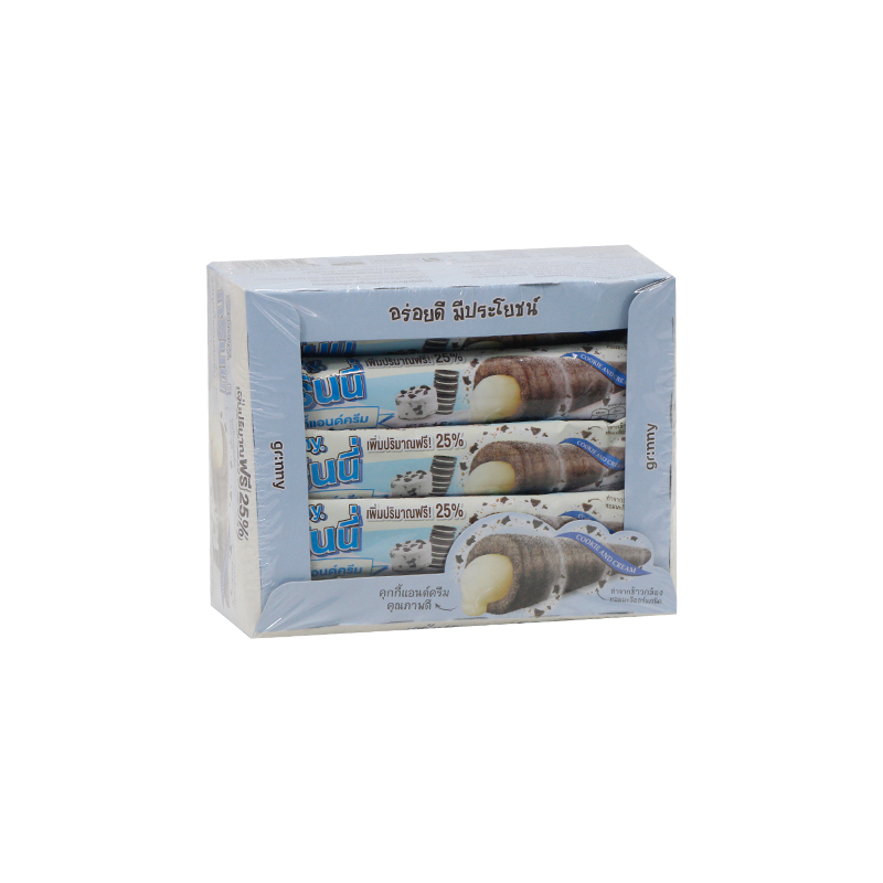 Grinny Coated Snack Filled With Cookie & Cream Wafer 180g